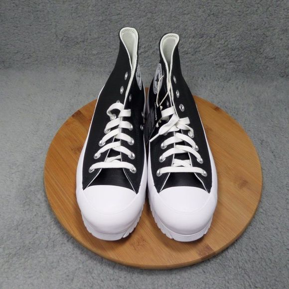 Converse Chuck Taylor All Star Lugged 2.0 Black Leather High Top Shoes A03704C - Picture 3 of 10